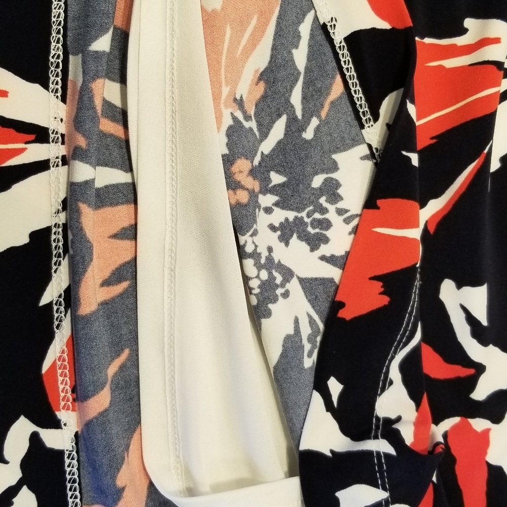 Navy & Orange Jones New York Dress EUC - Picture 14 of 15